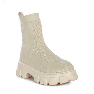 Mallow Super stretch knit ankle boots